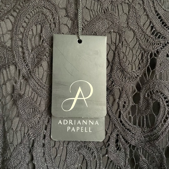 Black Adrianna Papell lace blouse NWT. Size small. - Picture 3 of 9